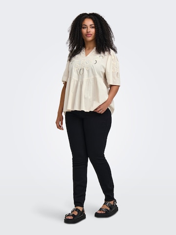 ONLY Carmakoma Bluse i beige