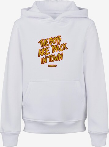 Merchcode Sweatshirt 'Thin Lizzy - The Boys Stacked' in Wit: voorkant