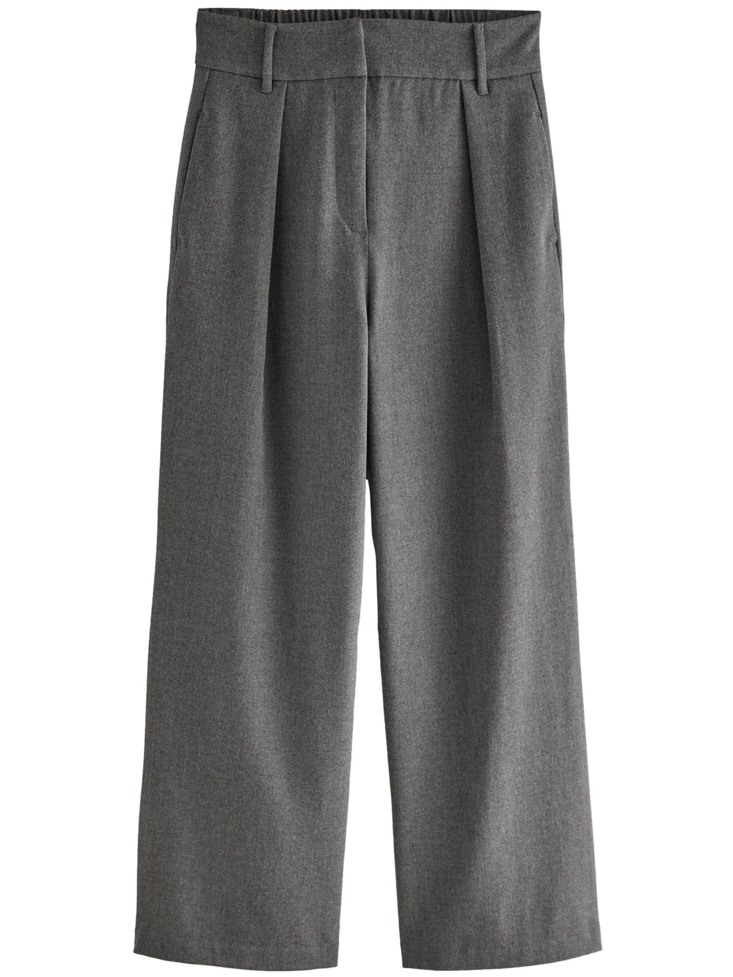 Next Wide Leg Hose in Grau: Vorderseite