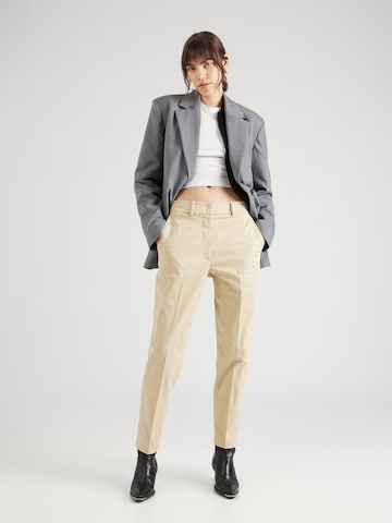 ESPRIT - regular Pantalón de pinzas en beige