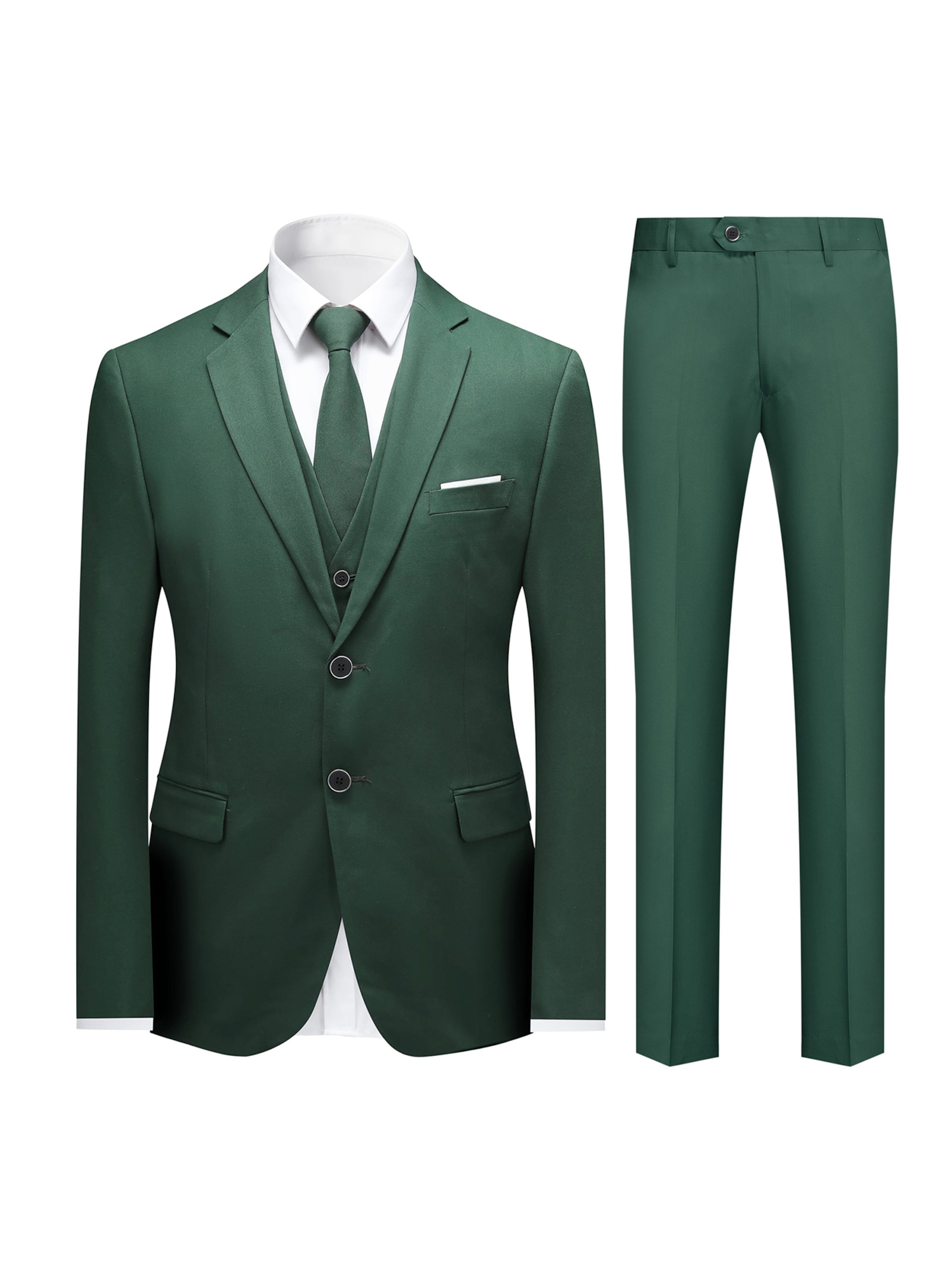 Youthup Slimfit Anzug in Grün: Vorderseite