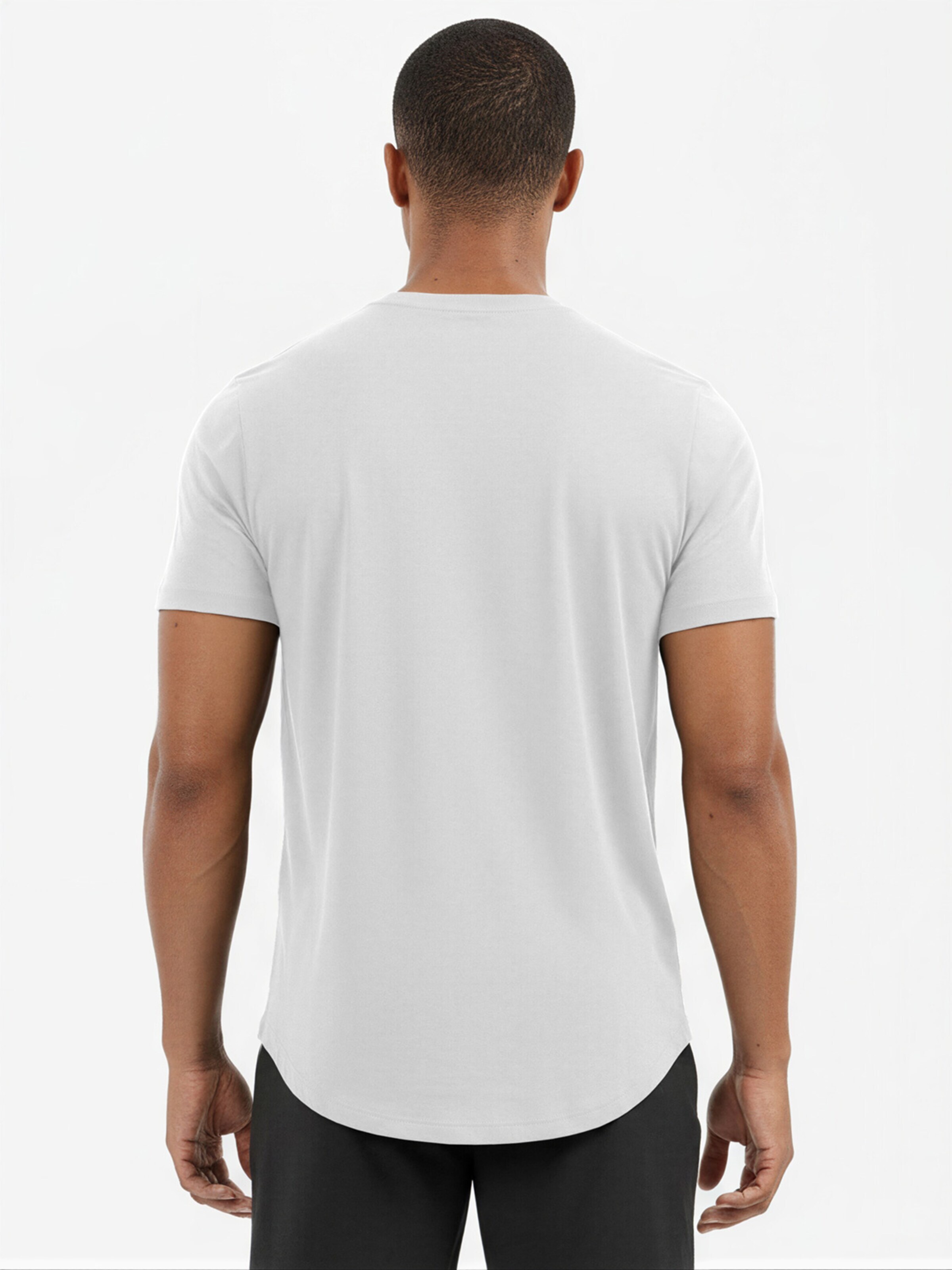 SIXLAB Shirt 'Round T-Shirt' in White