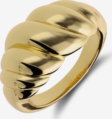 Lucardi Ring 'Statement' in Gold: Vorderseite