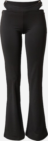 Edikted Flared Pants in Black: front