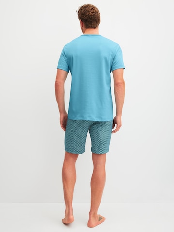 CALIDA Pyjama kurz 'Relax Streamline'‌‌‌ in Blau