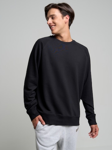 BIG STAR Sweatshirt ' ADAMER ' in Zwart: voorkant
