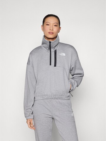 THE NORTH FACE Спортен суитшърт 'INTEREST' в сиво: отпред