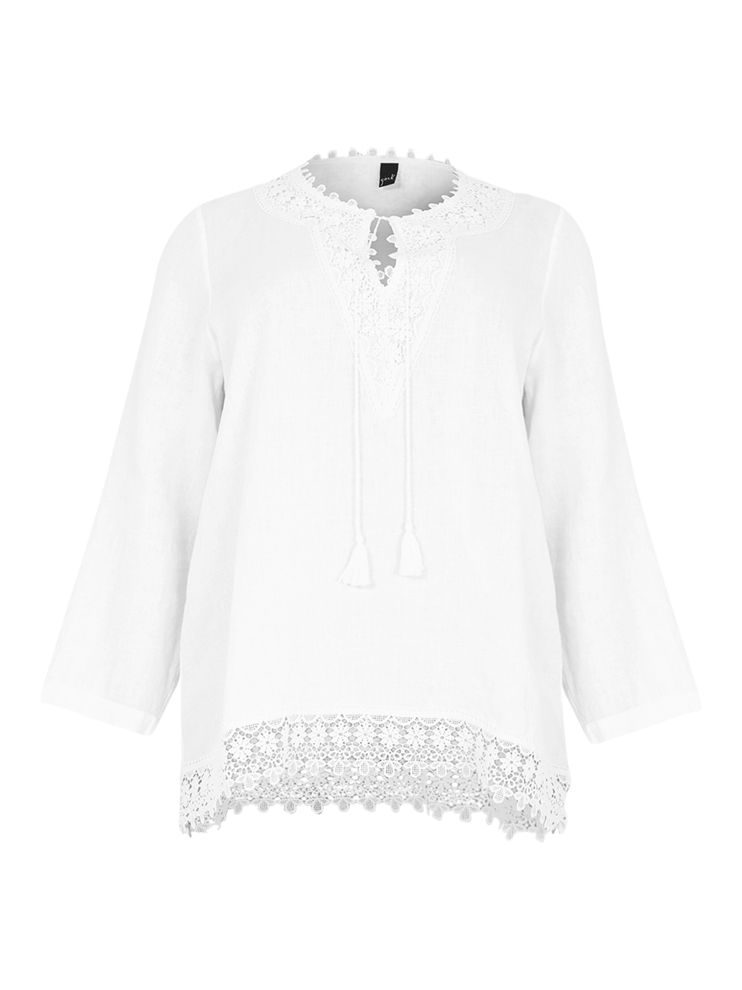 YOEK Blouse in Wit: voorkant