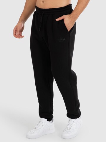 Smilodox Jogginganzug 'Isak' in Schwarz: Vorderseite