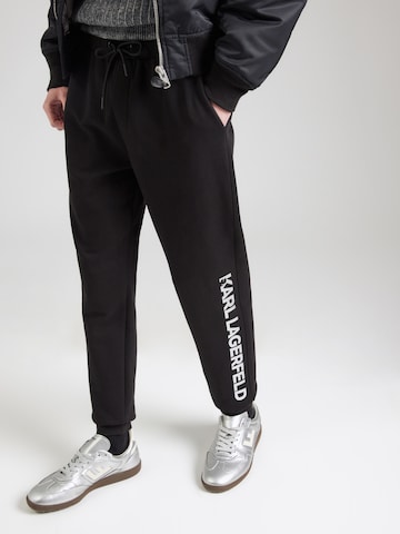 Karl Lagerfeld Tapered Hose in Schwarz: Vorderseite