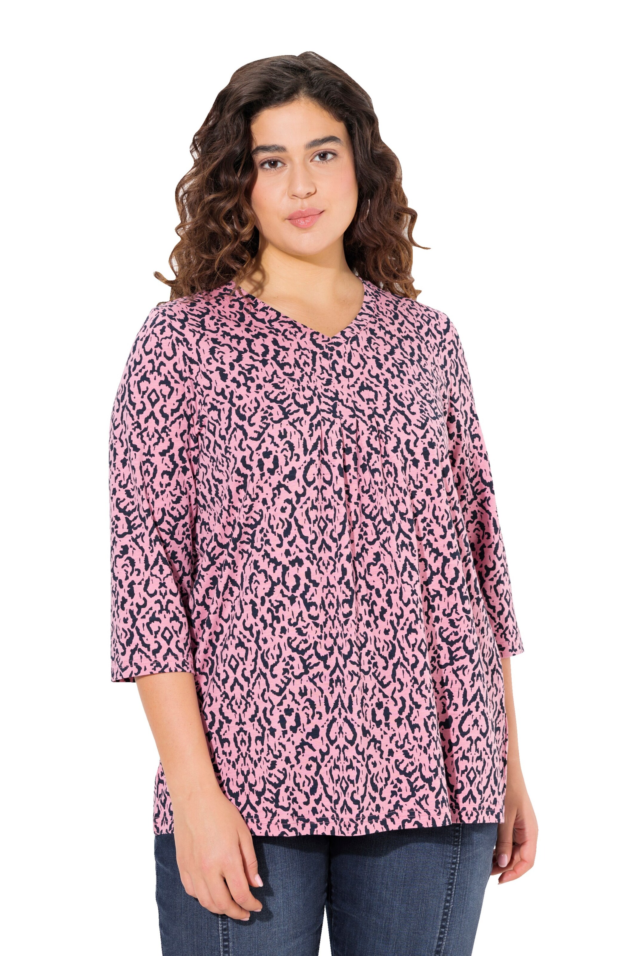 Ulla Popken Shirt in Roze: voorkant
