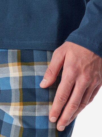 SCHIESSER Long Pajamas ' Casual Essentials ' in Blue