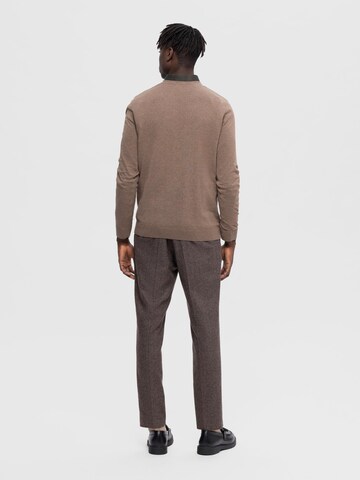 SELECTED HOMME Pulóver 'SLHBERG' - barna