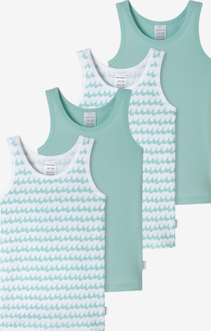 SCHIESSER Undershirt ' Fine Rib ' in Blue: front