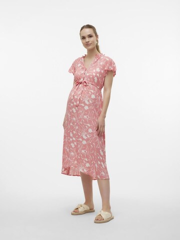 Robe-chemise 'Deelia' MAMALICIOUS en rose : devant