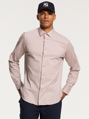 Shiwi - Ajuste regular Camisa 'Pablo' en beige: frente