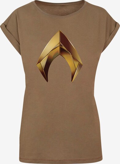 ABSOLUTE CULT T-shirt 'Aquaman - Emblem' en rouille / or / olive, Vue avec produit