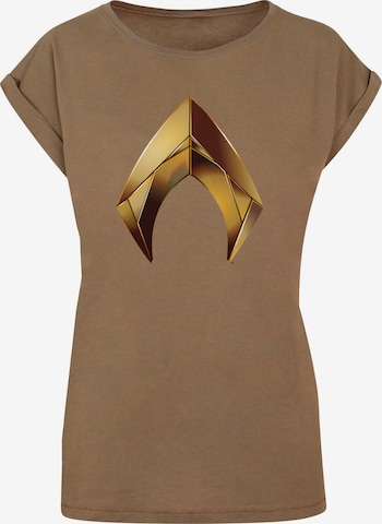 ABSOLUTE CULT T-Shirt 'Aquaman - Emblem' in Grün: predná strana
