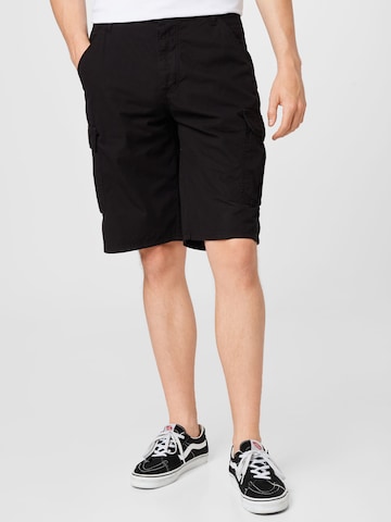 HOMEBOY Loose fit Cargo Pants 'x-tra CLAN GARGO SHORTS' in Black: front
