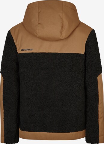 ZIENER Athletic Fleece Jacket 'ARJUN' in Brown