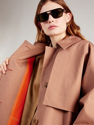 Calvin Klein Between-Seasons Coat in Orange