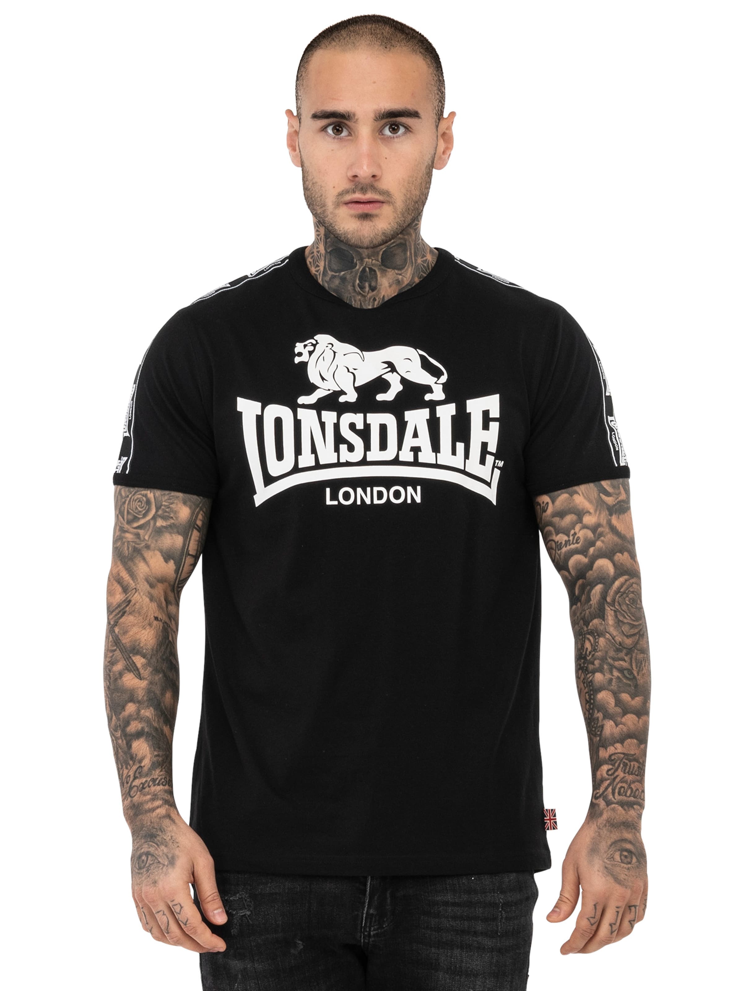 LONSDALE T-Shirt 'Stour' in Schwarz: Vorderseite