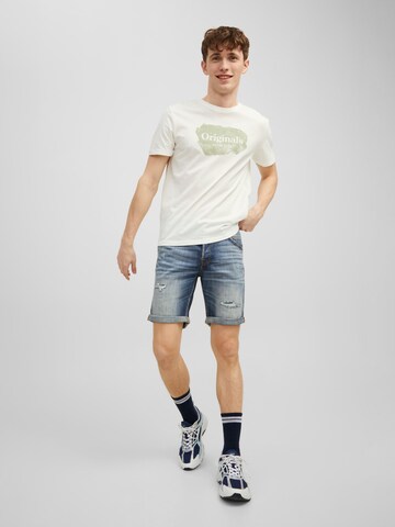 mėlyna JACK & JONES Standartinis Džinsai 'Rick Fox'