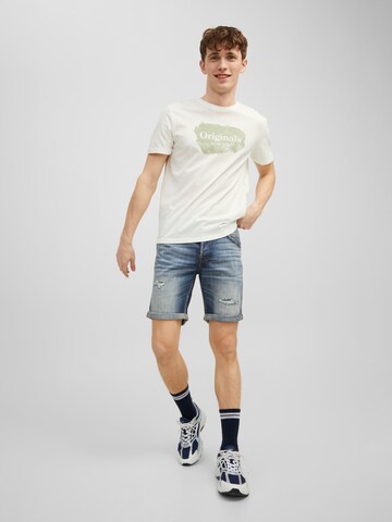 JACK & JONES Štandardný strih Džínsy 'Rick Fox' - Modrá