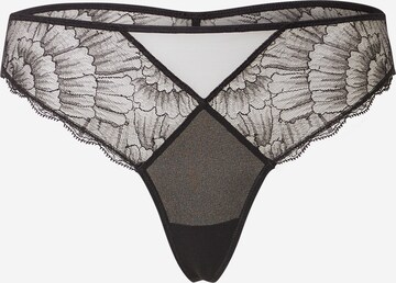 Tanga de la Calvin Klein Underwear pe negru: față