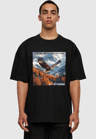 2Y Studios Shirt 'Mountain View' in Black: front