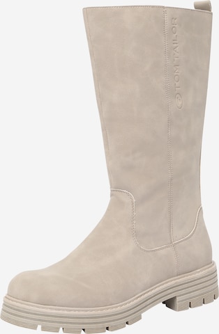 Bottes TOM TAILOR en beige : devant