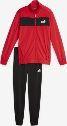 PUMA Trainingspak 'Poly' in Rood: voorkant