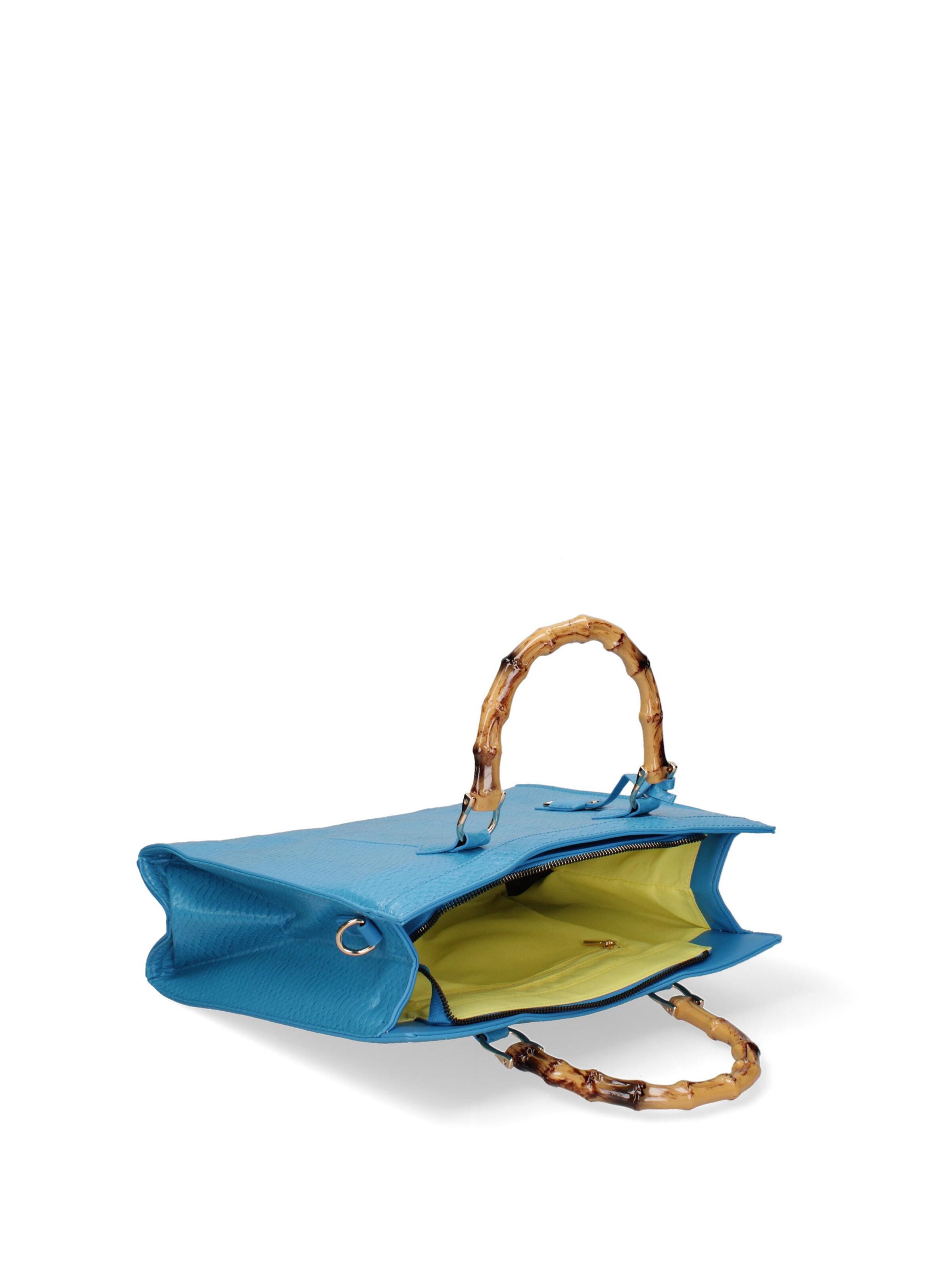 Borsa a spalla 'Borsa a Spalla Donna Ecopelle Vegana con Manico Bambù' di Diana&Co. in blu