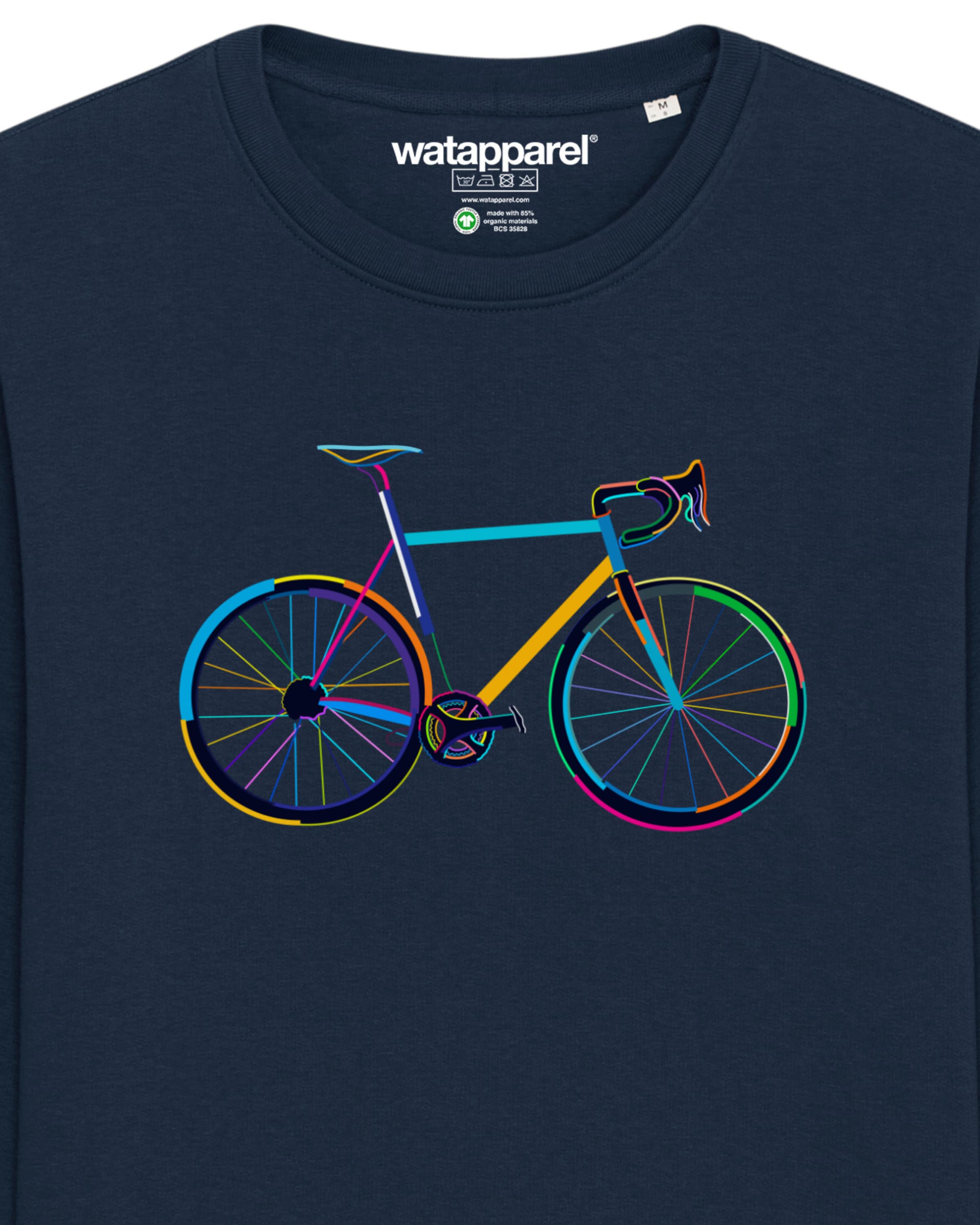 Felpa ' Fahrrad by night ' di Watapparel in blu