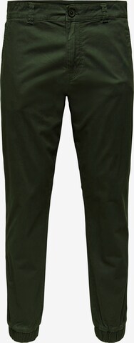 Pantaloni eleganți de la Only & Sons pe verde: față