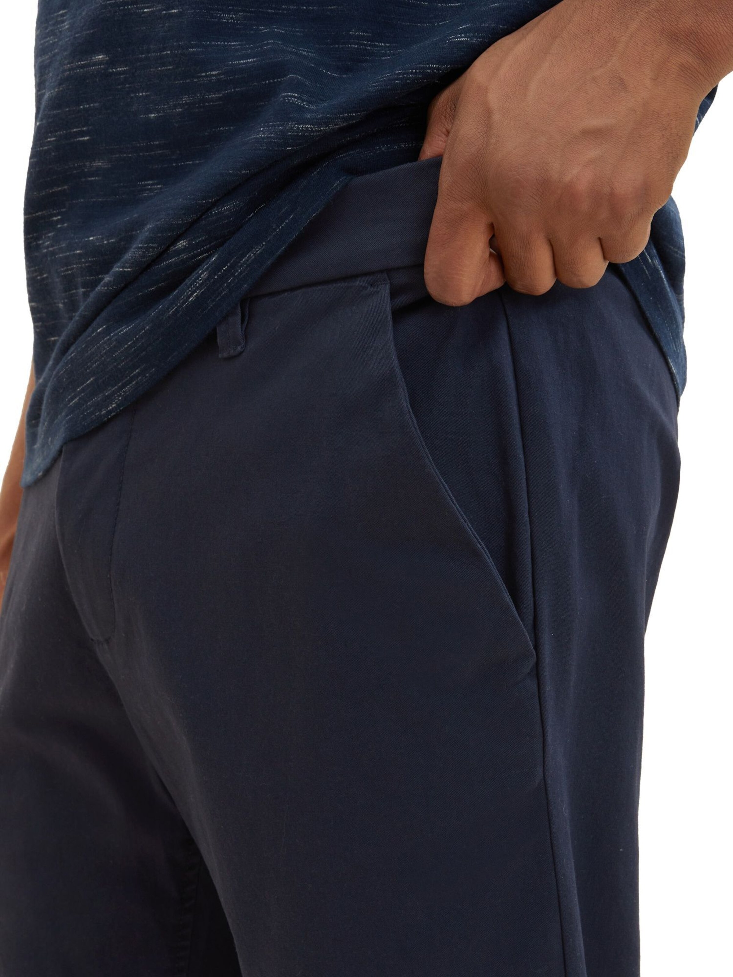 TOM TAILOR Slimfit Chinohose in Blau
