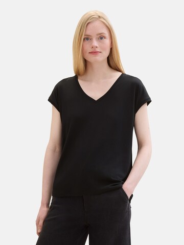 TOM TAILOR DENIM T-Shirt in Schwarz: predná strana