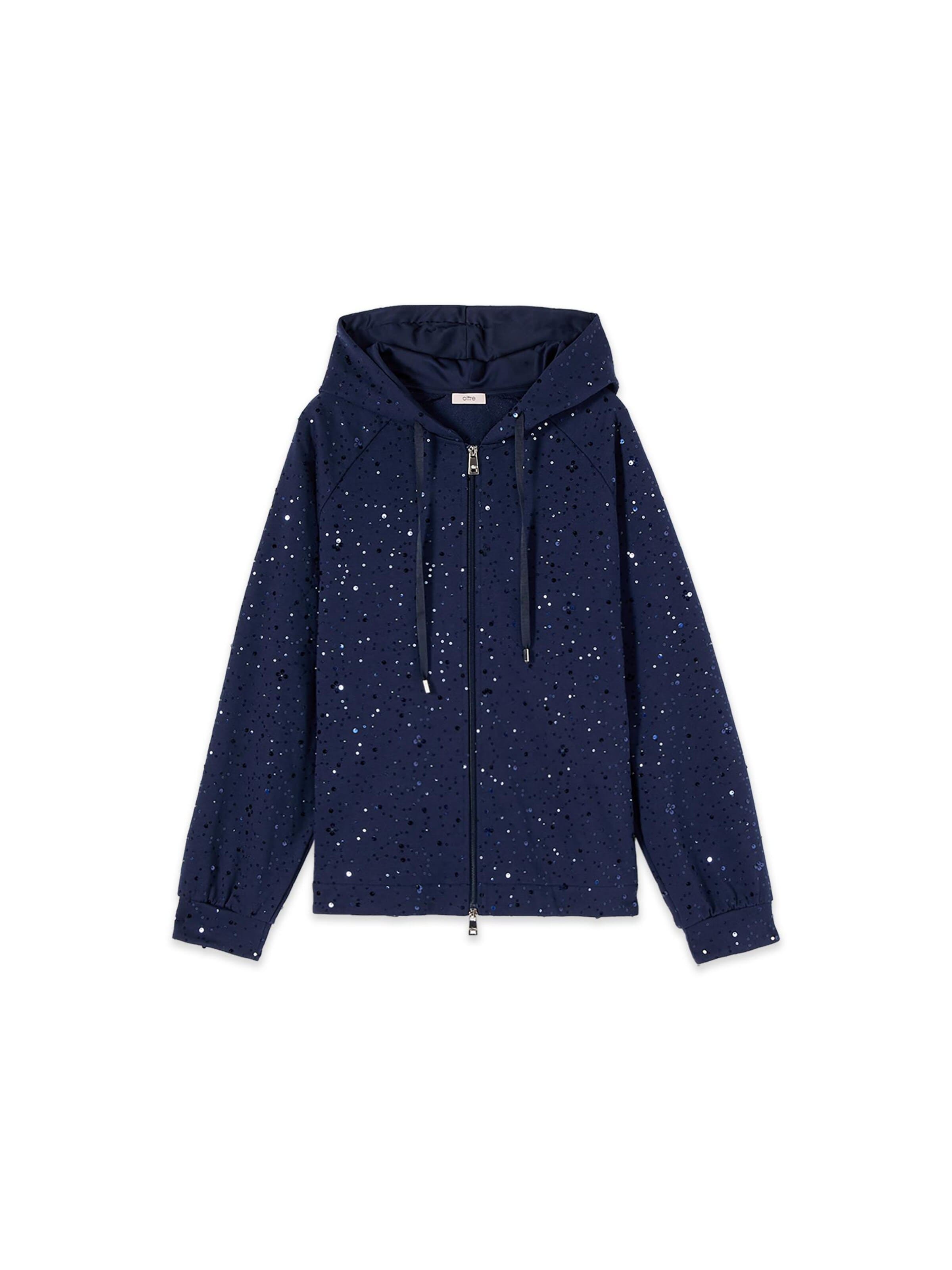 Veste de survêtement oltre en bleu : devant