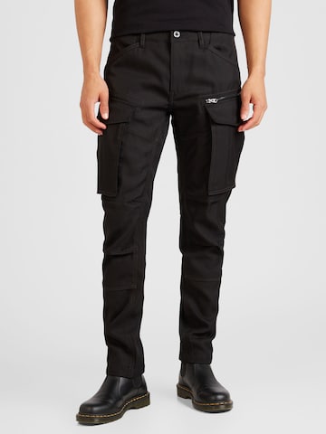 Tapered Pantaloni cu buzunare de la G-Star RAW pe negru: față