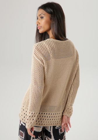 Aniston SELECTED Strickpullover in Beige