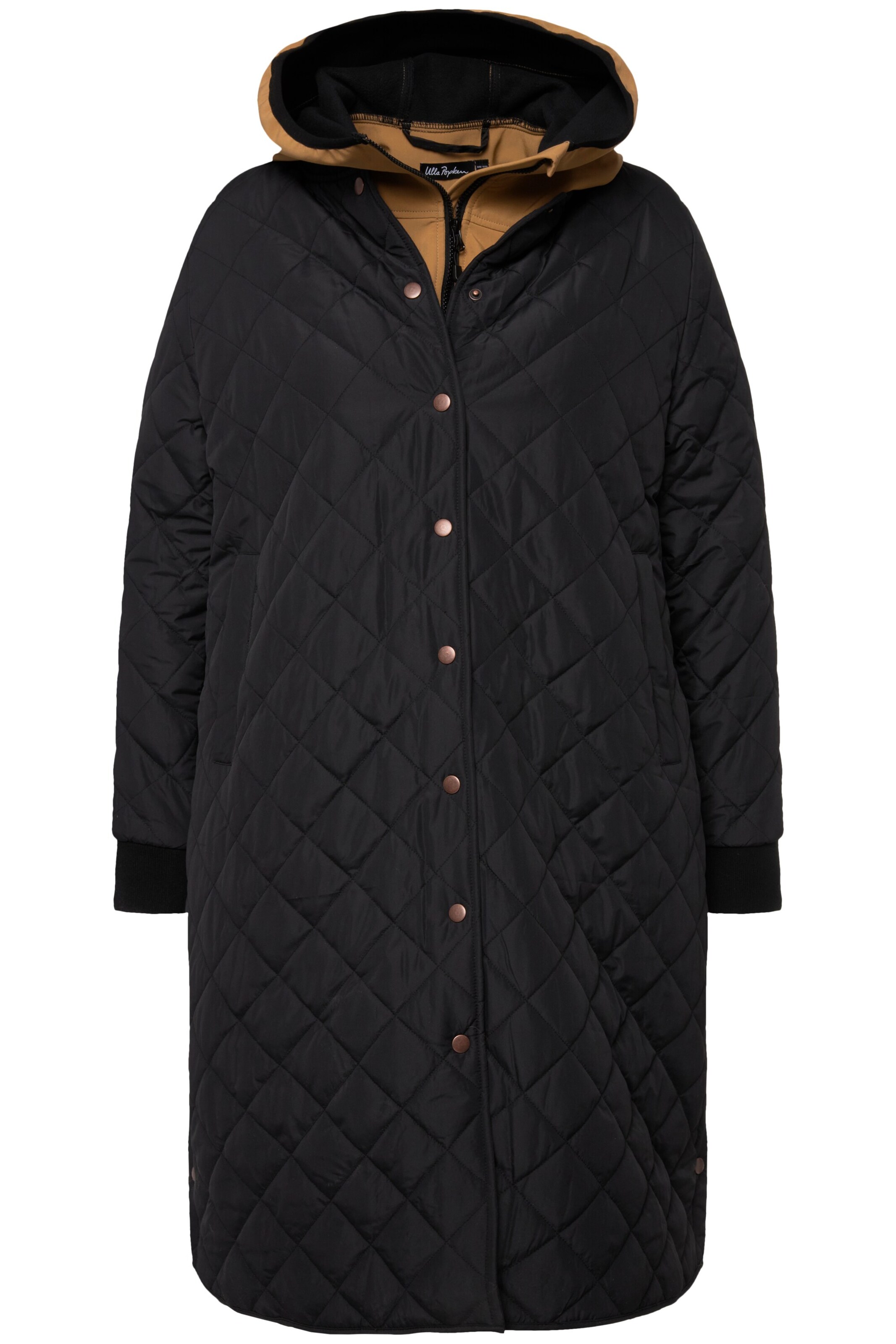 Ulla Popken Mantel in Schwarz: Vorderseite