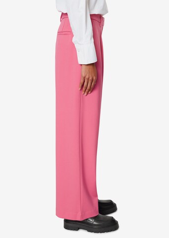 Marc O'Polo Wide leg Pleat-Front Pants in Pink