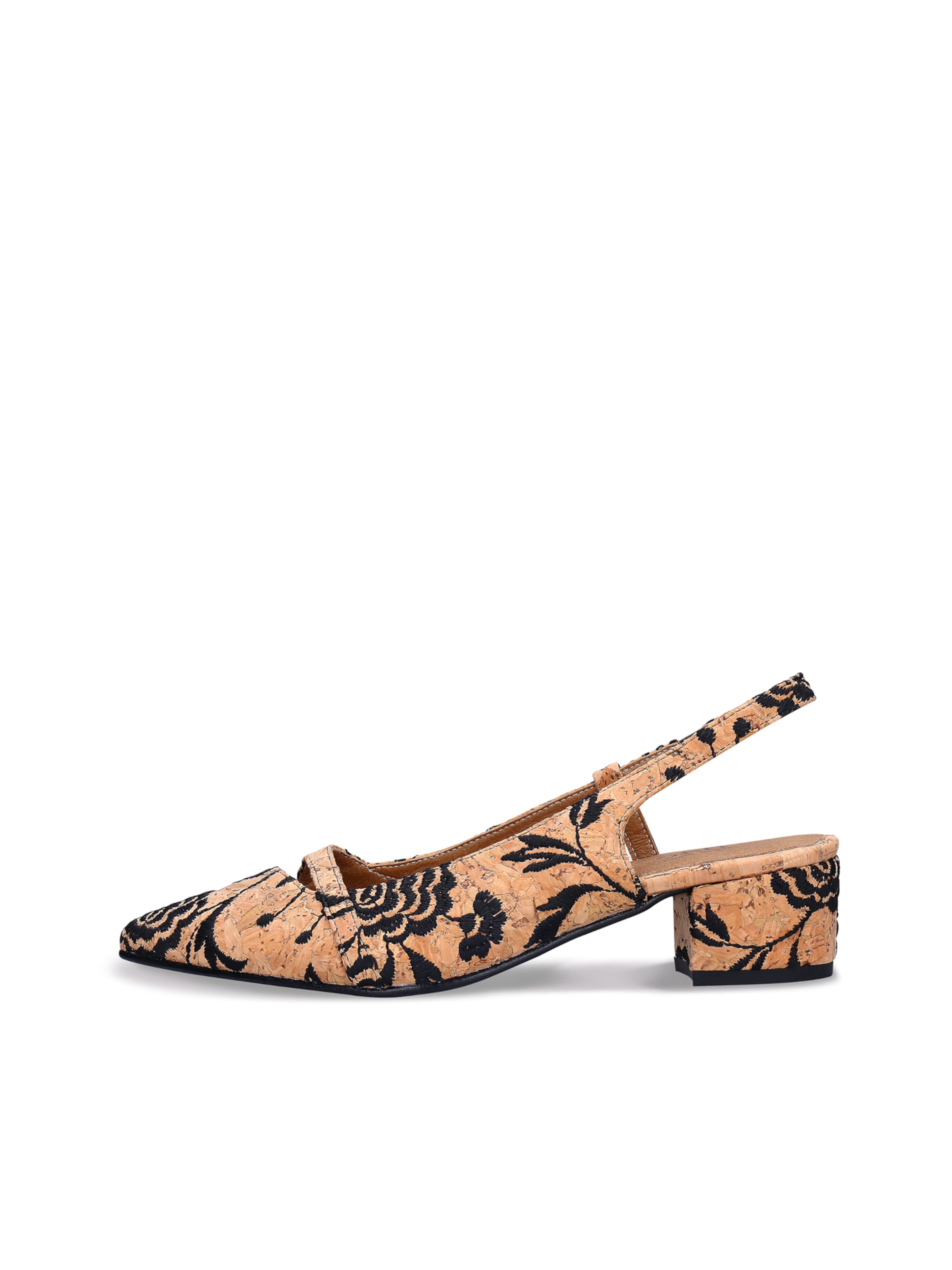 nae Vegan Shoes Slingpumps 'Zurie' in Bruin: voorkant