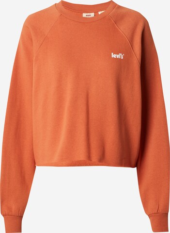 LEVI'S ® Sweatshirt 'Laundry Day Raglan Crew' i brun: framsida