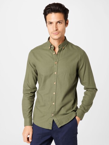 Kronstadt Regular fit Button Up Shirt 'Dean Diego' in Green: front