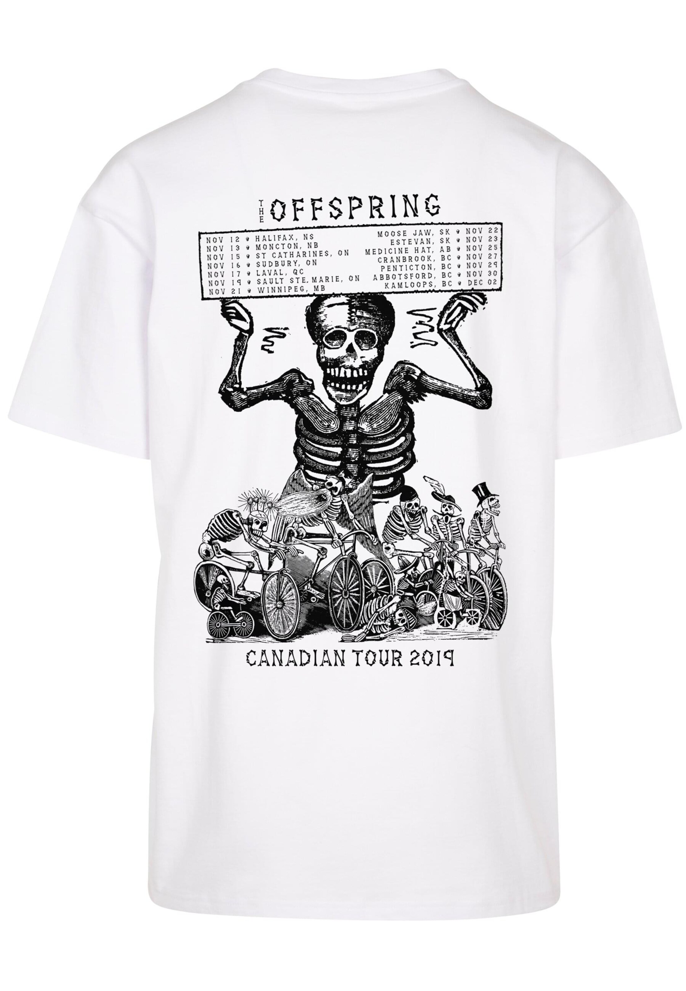 Merchcode T-shirt 'Offspring Canadian Tour' i vit