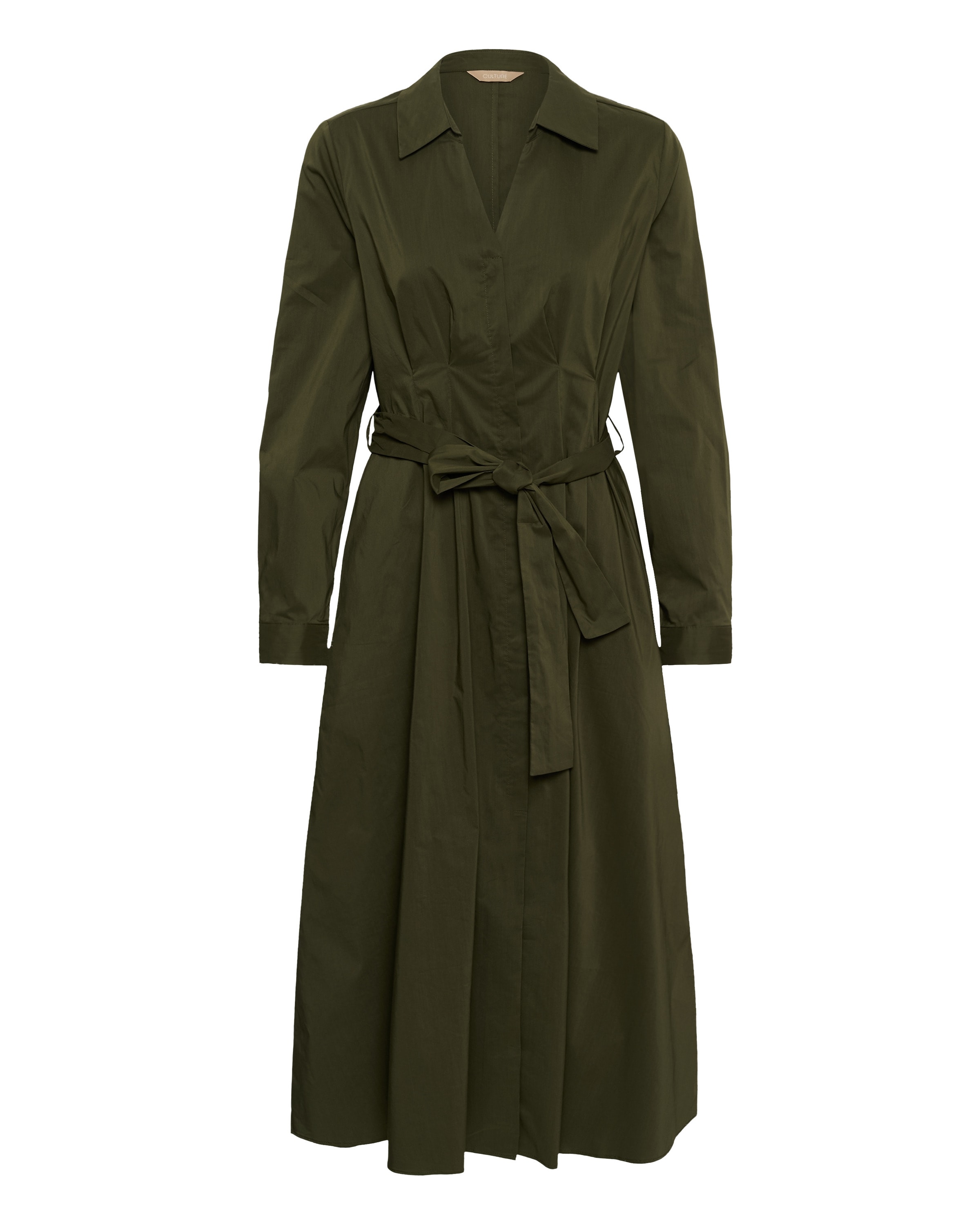 CULTURE - Vestidos camiseiros 'Elna' em verde: frente
