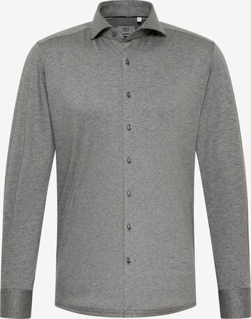 ETERNA Comfort fit Button Up Shirt in Grey: front