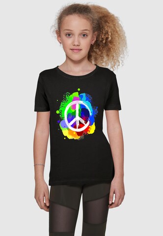 Merchcode Shirt 'Peace' in Schwarz: Vorderseite
