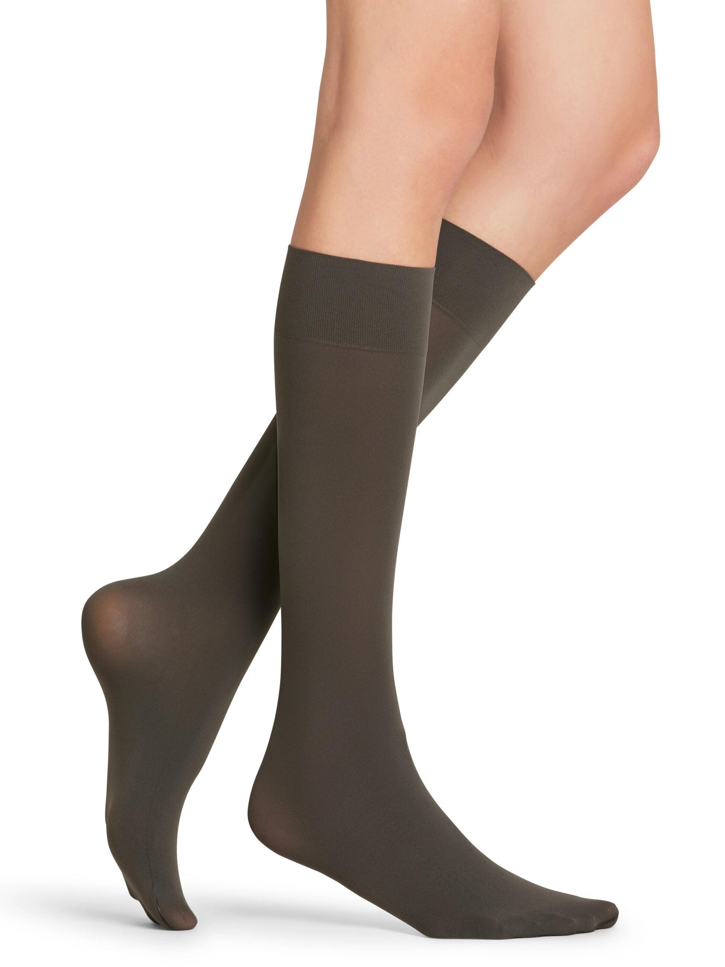FALKE Overknee Strümpfe 'Pure Matt'‌‌‌‌‌‌‌‌‌‌ in Grau